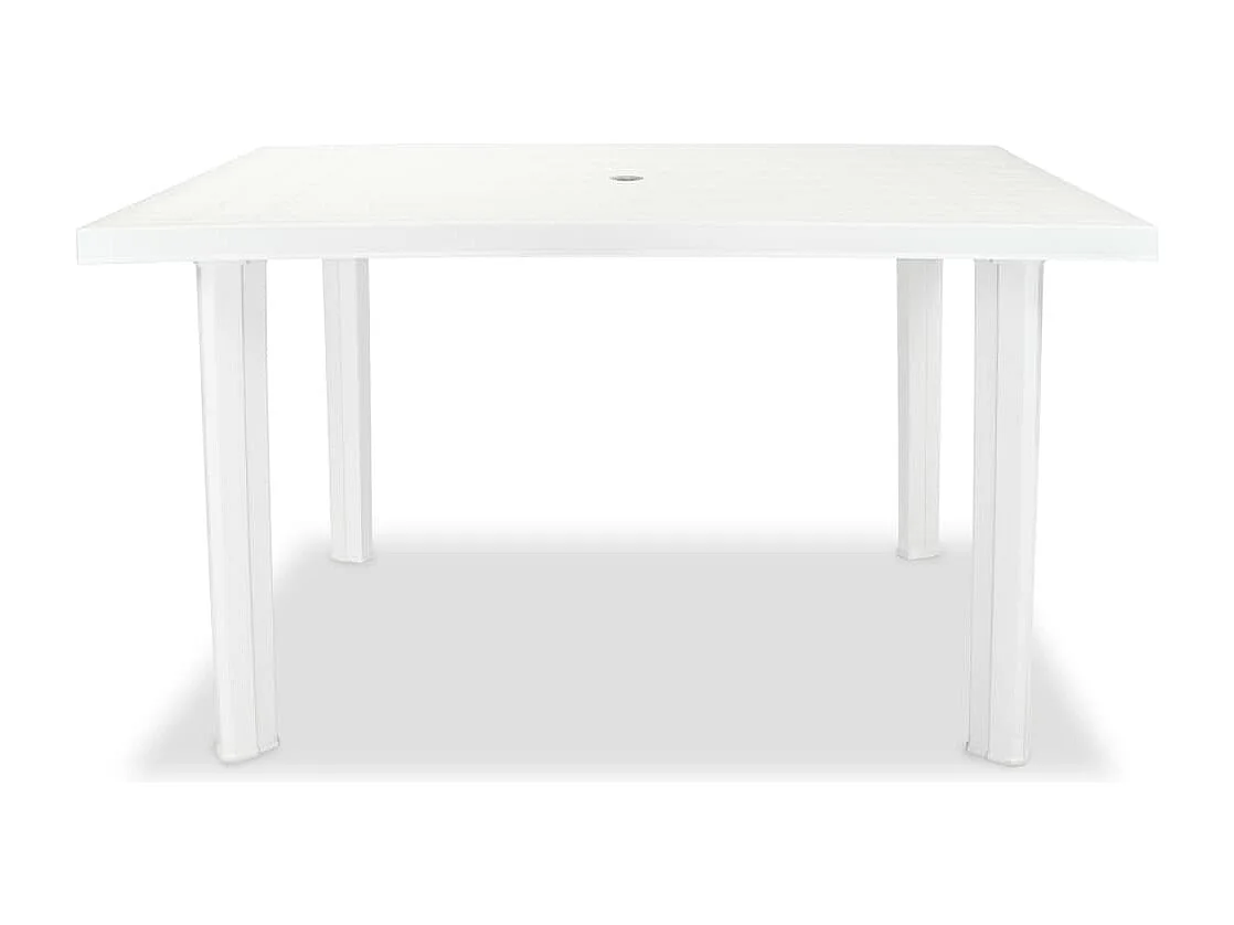 Tuintafel 126x76x72 cm kunststof wit
