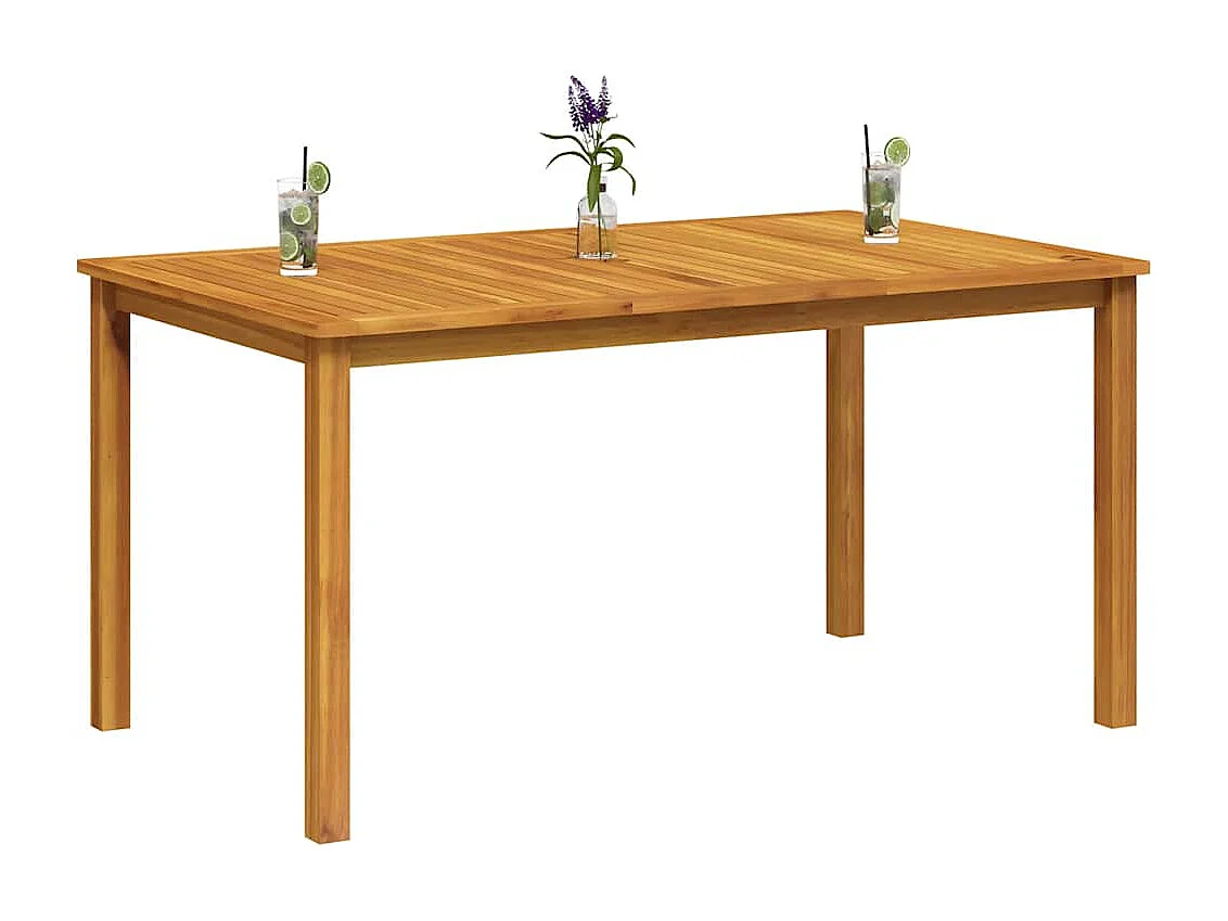 Gartentisch 150x90x74 cm Massivholz Akazie