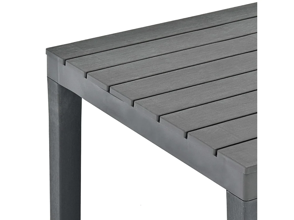 Tavolo da Giardino Antracite 78x78x72 cm in Plastica