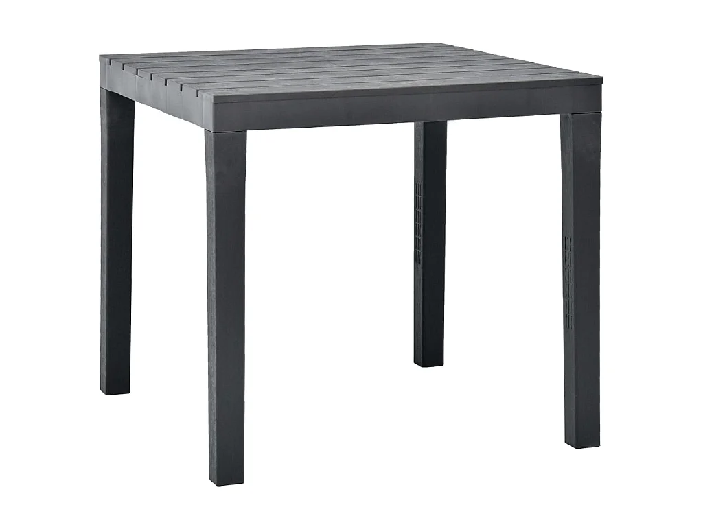 Tavolo da Giardino Antracite 78x78x72 cm in Plastica