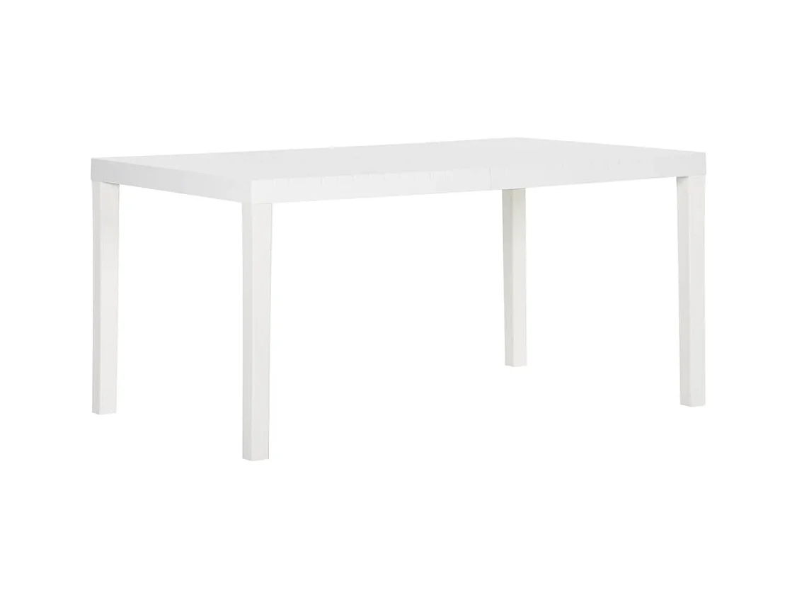 Table de jardin 150x90x72 cm PP Blanc