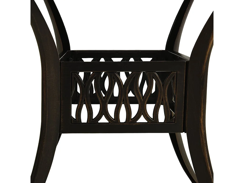 Tuintafel 90x90x74 cm gietaluminium bronskleurig