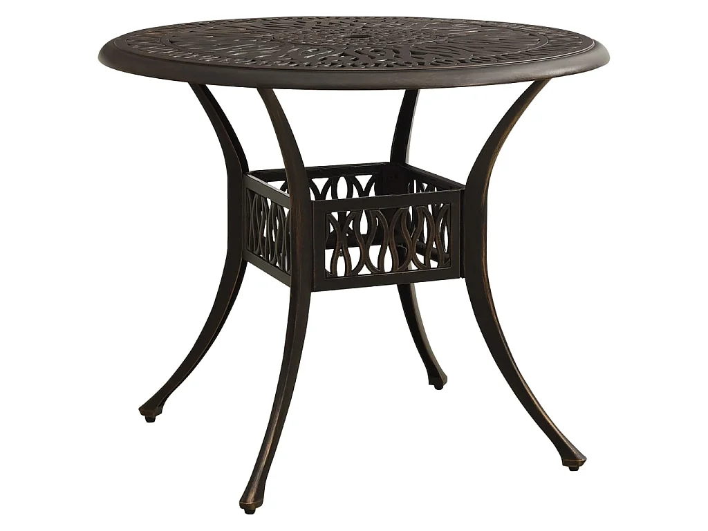 Table de jardin Bronze 90x90x74 cm Aluminium coulé