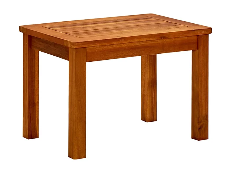 Mesa de centro de jardín madera maciza de acacia 50x35x36 cm