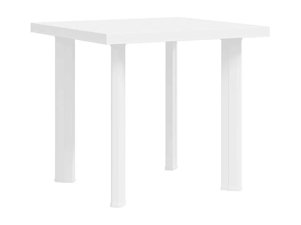 Table de jardin Blanc 80x75x72 cm Plastique