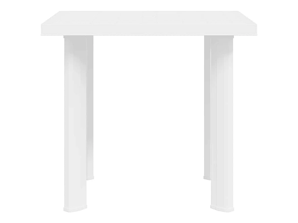 Gartentisch Weiß 80x75x72 cm Kunststoff
