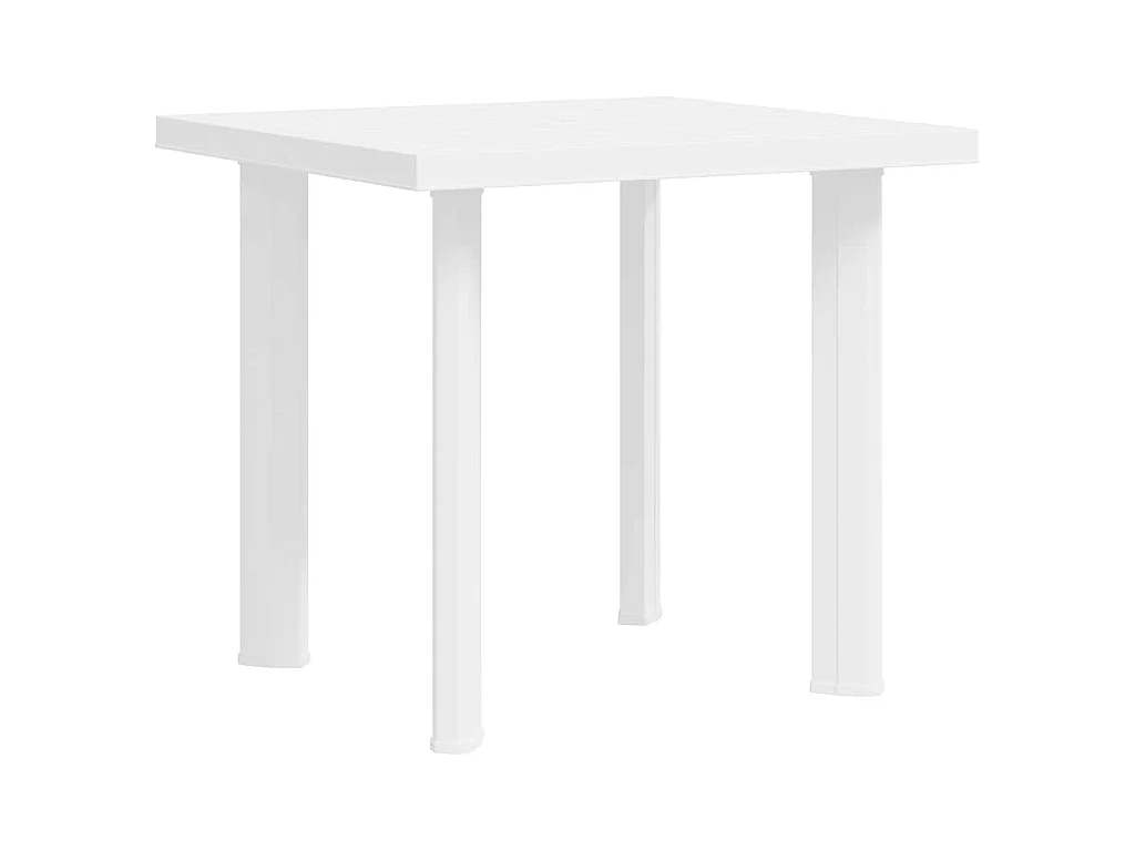 Gartentisch Weiß 80x75x72 cm Kunststoff