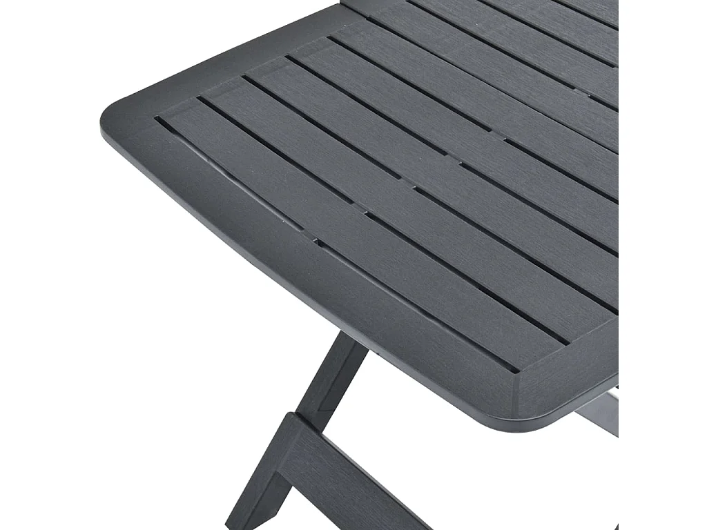 Gartentisch Klappbar Anthrazit 79x72x70 cm Kunststoff