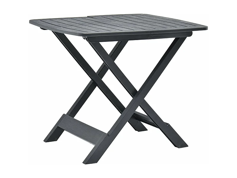 Table pliable de jardin Anthracite 79x72x70 cm Plastique