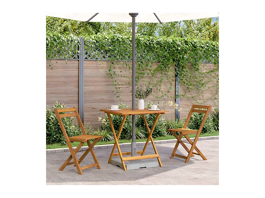 Gartentisch Klappbar 70x70x75 cm Massivholz Akazie