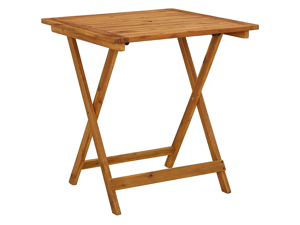 Tavolo da Giardino Pieghevole 70x70x75 cm in Massello d'Acacia
