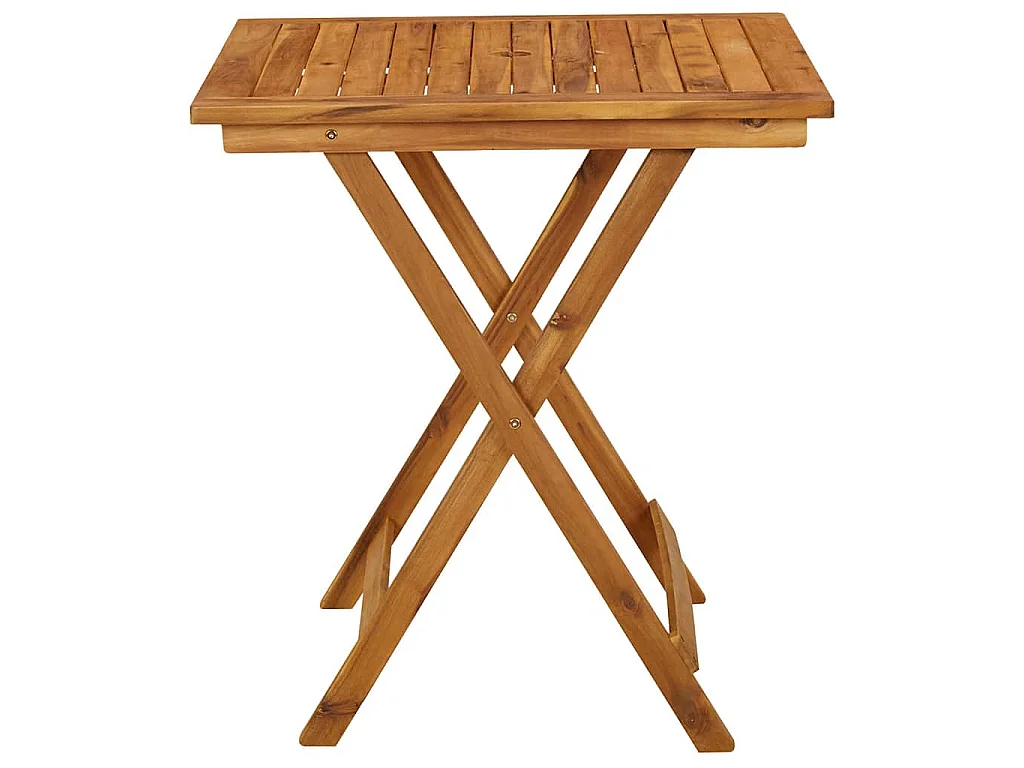Tavolo da Giardino Pieghevole 70x70x75 cm in Massello d'Acacia
