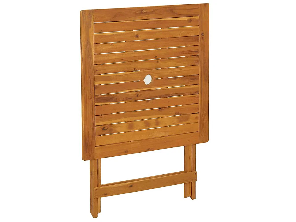 Tavolo da Giardino Pieghevole 70x70x75 cm in Massello d'Acacia