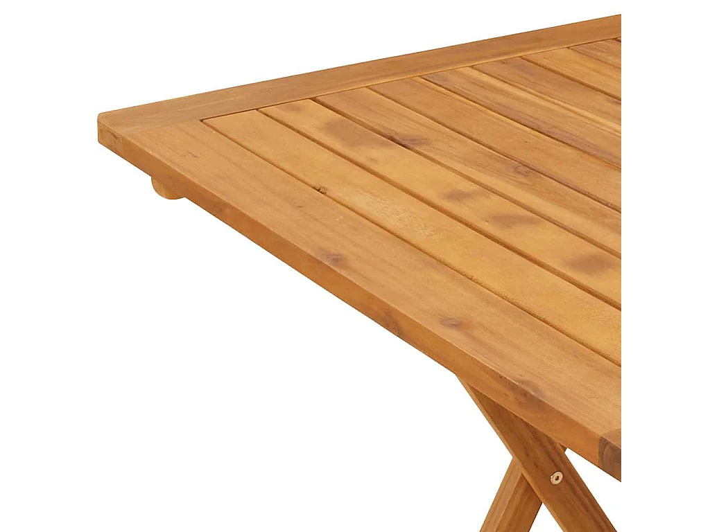 Tavolo da Giardino Pieghevole 70x70x75 cm in Massello d'Acacia