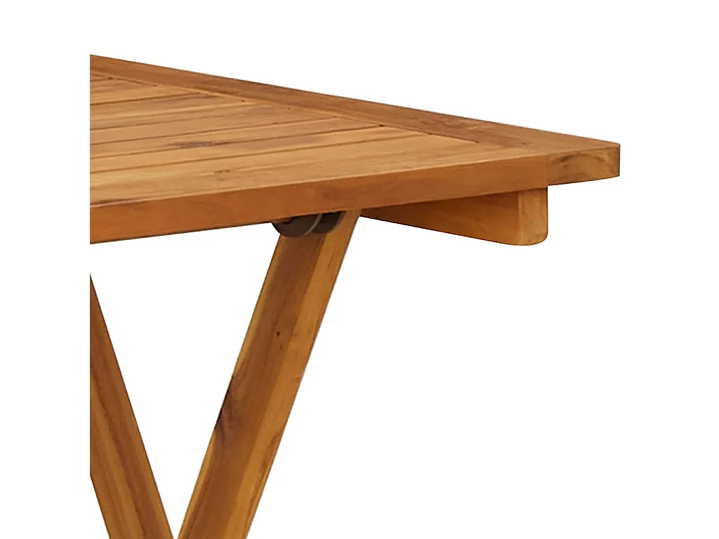 Tavolo da Giardino Pieghevole 70x70x75 cm in Massello d'Acacia