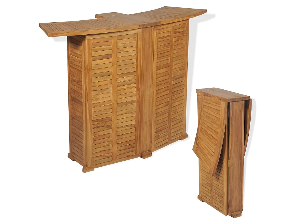 Klappbarer Bartisch 155x53x105 cm Teak Massiv
