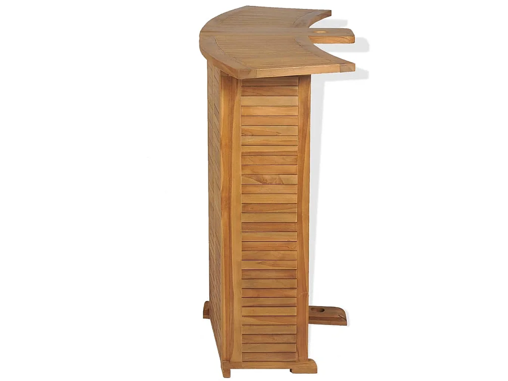 Klappbarer Bartisch 155x53x105 cm Teak Massiv