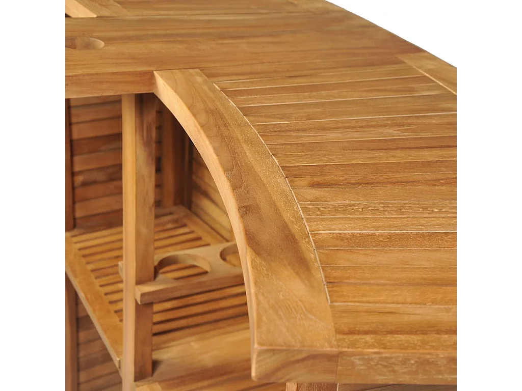 Klappbarer Bartisch 155x53x105 cm Teak Massiv