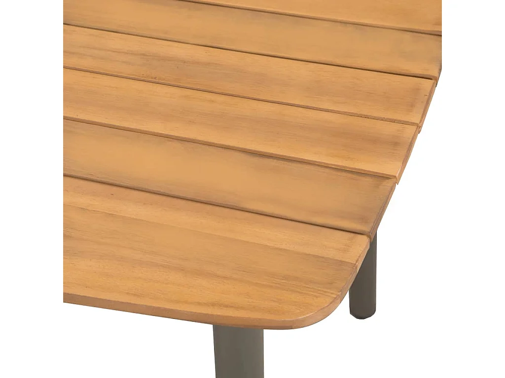 Couchtisch 150x90x72 cm Massivholz Akazie und Stahl