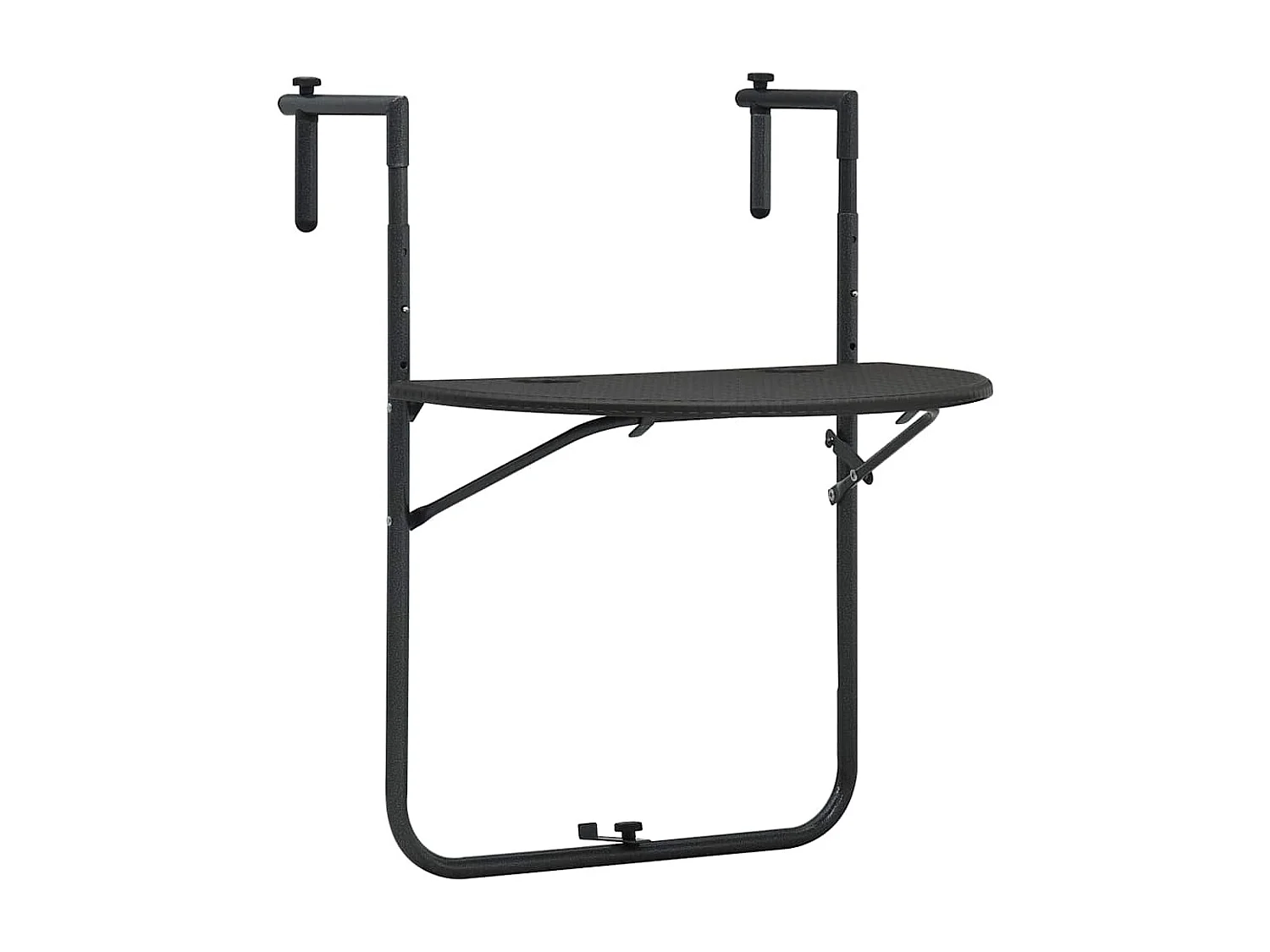 Balkon-Hängetisch Braun 60x64x83,5 cm Kunststoff Rattan-Optik