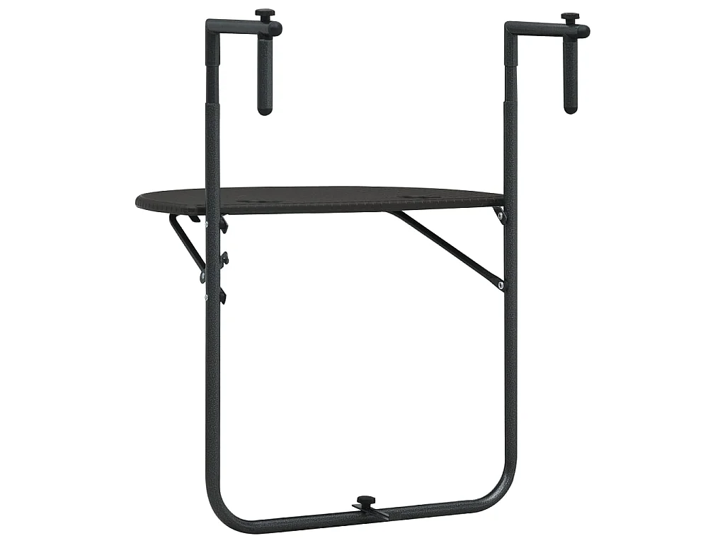 Tavolo da Balcone Pensile Marrone 60x64x83,5cm Plastica Rattan