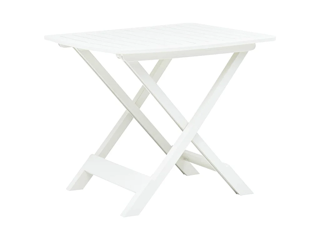 Gartentisch Klappbar Weiß 79 x 72 x 70 cm Kunststoff