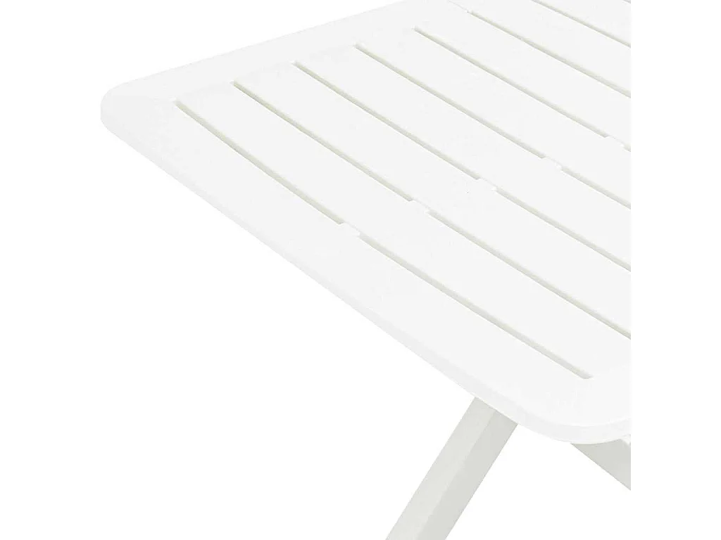 Table pliable de jardin Blanc 79x72x70 cm Plastique