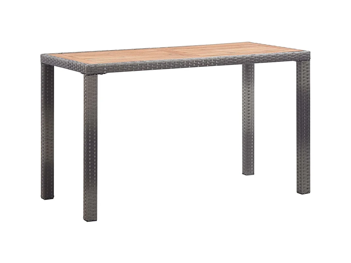 Table de jardin Anthracite et marron 123x60x74 cm Bois d'acacia