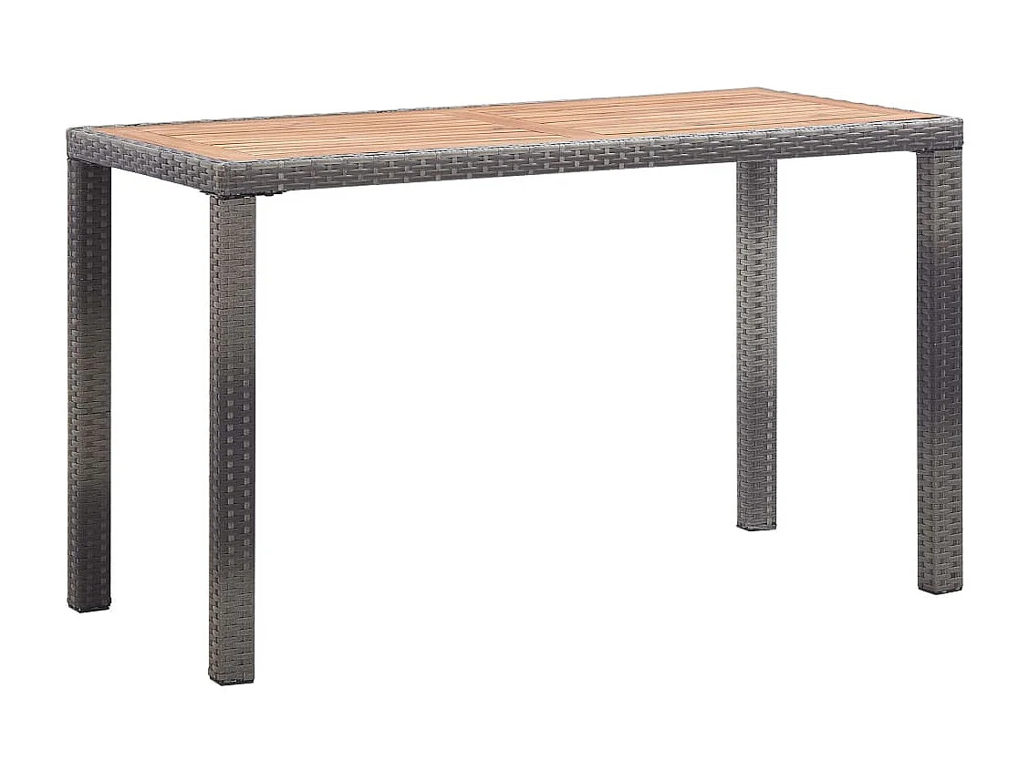 Table de jardin Anthracite et marron 123x60x74 cm Bois d'acacia