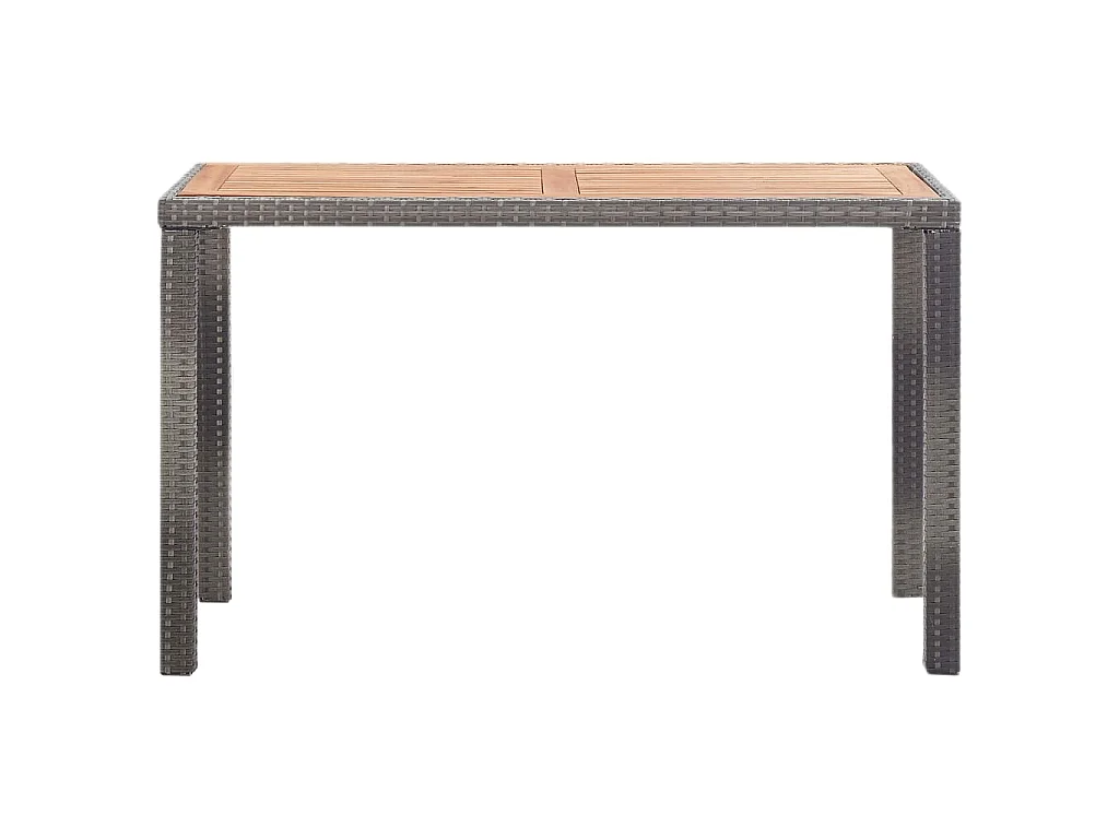 Table de jardin Anthracite et marron 123x60x74 cm Bois d'acacia