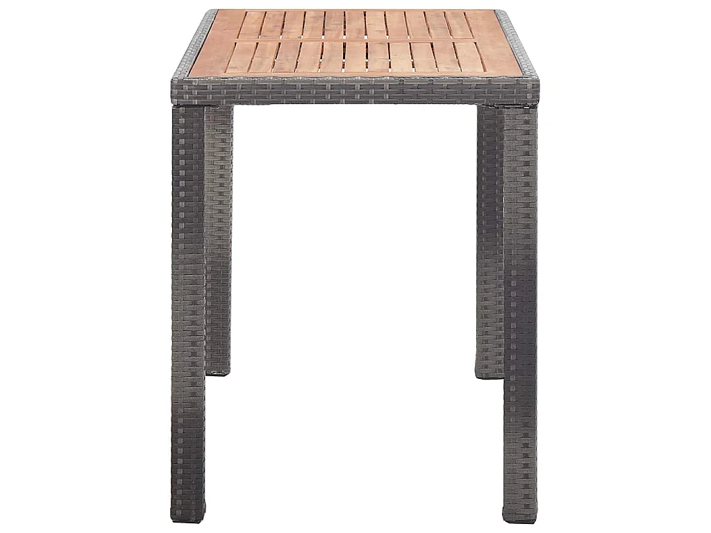 Table de jardin Anthracite et marron 123x60x74 cm Bois d'acacia
