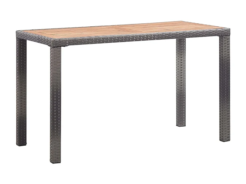 Table de jardin Anthracite et marron 123x60x74 cm Bois d'acacia