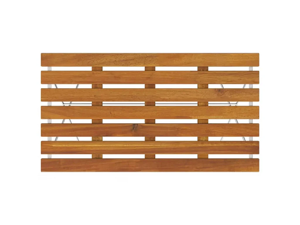 Tavolo Bistrò Pieghevole 100x54x71 cm Massello Acacia e Acciaio