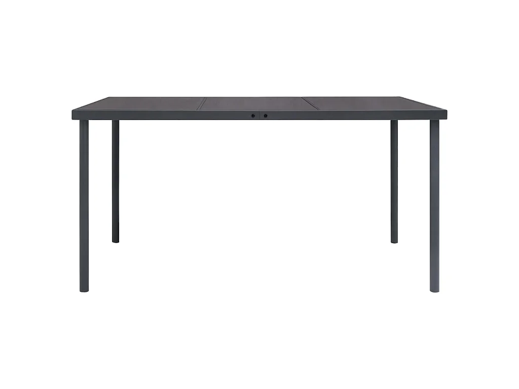 Outdoor-Esstisch Anthrazit 150x90x74 cm Stahl