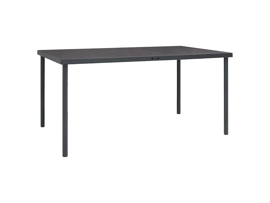 Tavolo da Pranzo per Esterni Antracite 150x90x74 cm in Acciaio