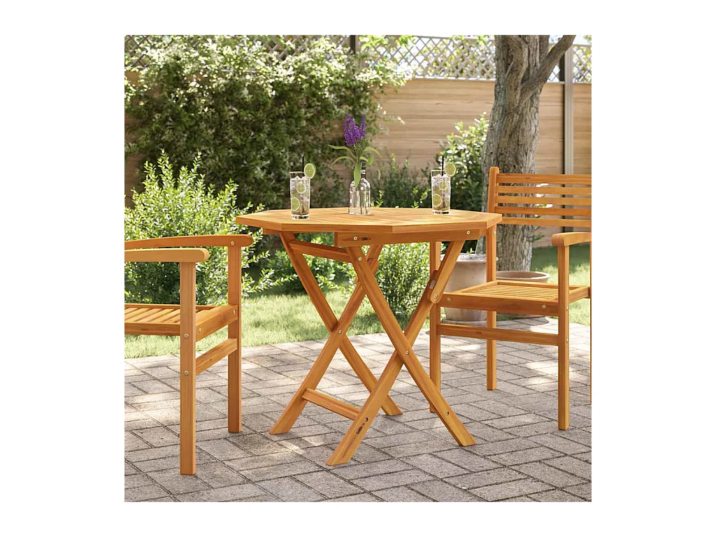 Table pliable de jardin 85x85x76 cm Bois de teck solide