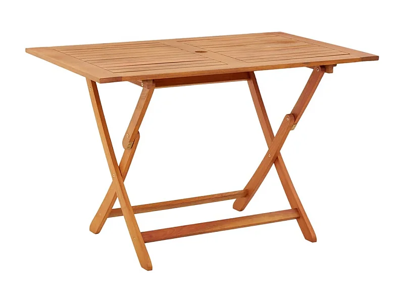 Tavolo da Giardino Pieghevole 120x70x75 cm in Legno Eucalipto
