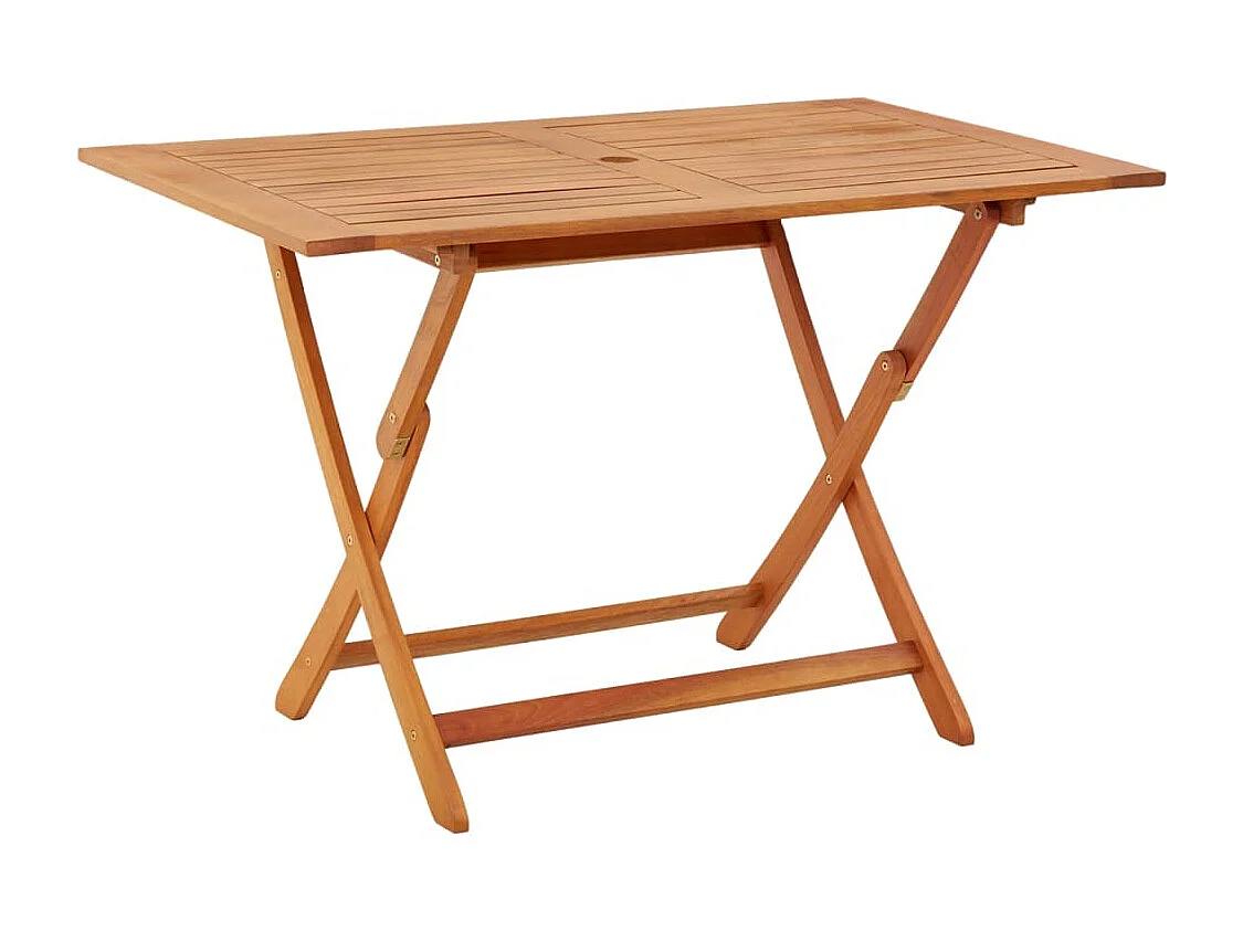 Tavolo da Giardino Pieghevole 120x70x75 cm in Legno Eucalipto