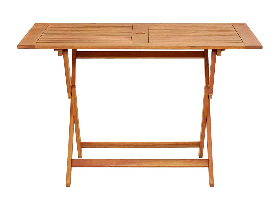 Table pliable de jardin 120x70x75 cm bois d'eucalyptus solide