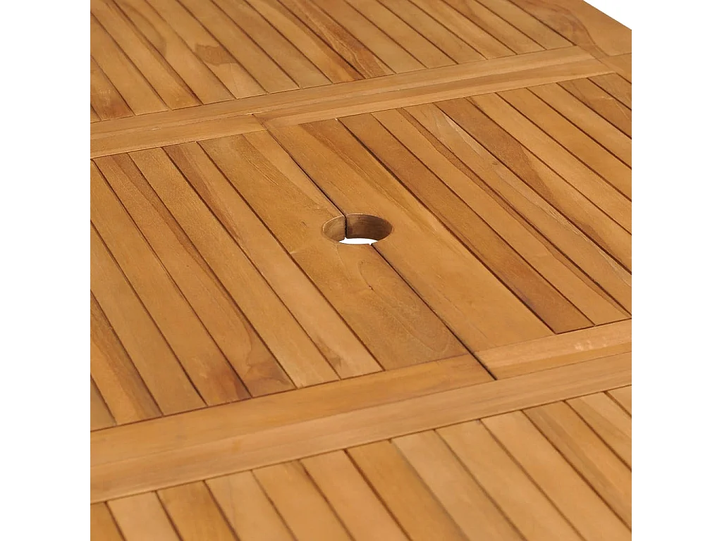 Mesa de jardín extensible madera maciza teca (110-160)x80x75cm