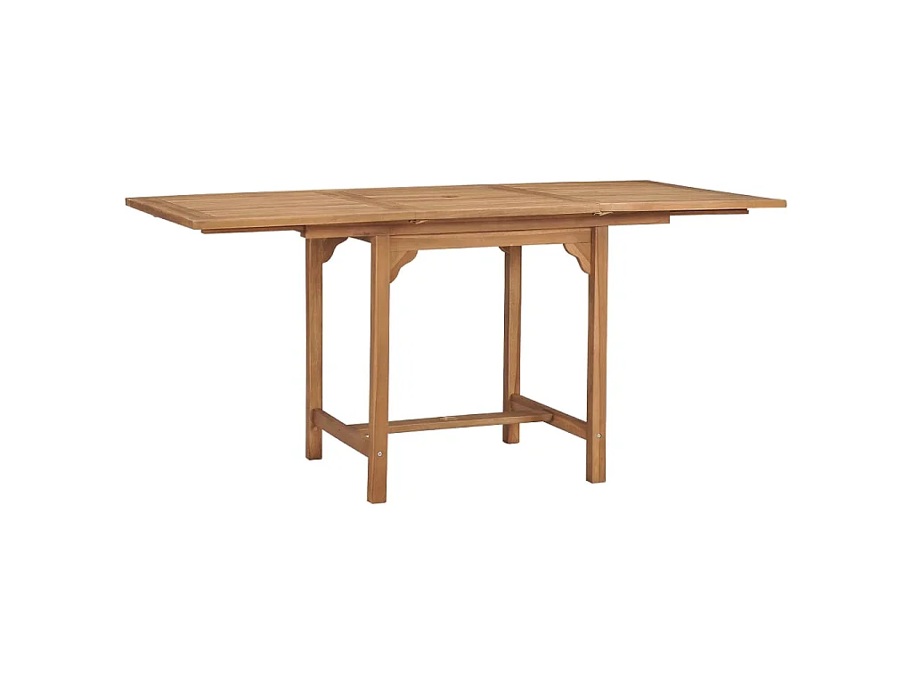 Tuintafel verlengbaar (110-160)x80x75 cm massief teakhout
