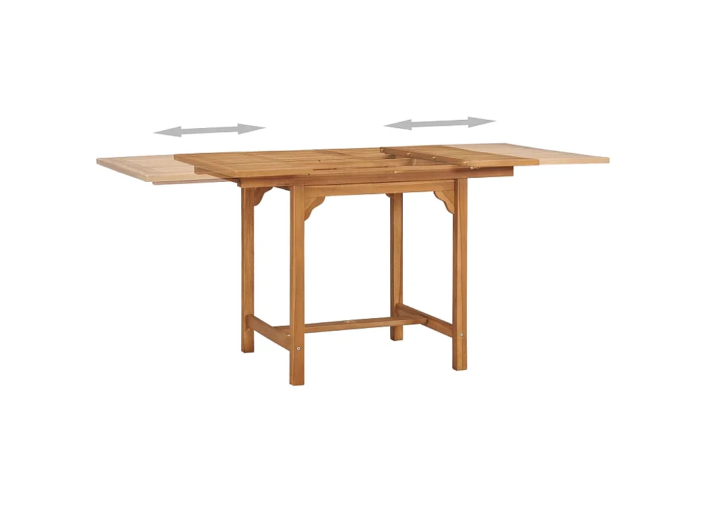 Tuintafel verlengbaar (110-160)x80x75 cm massief teakhout