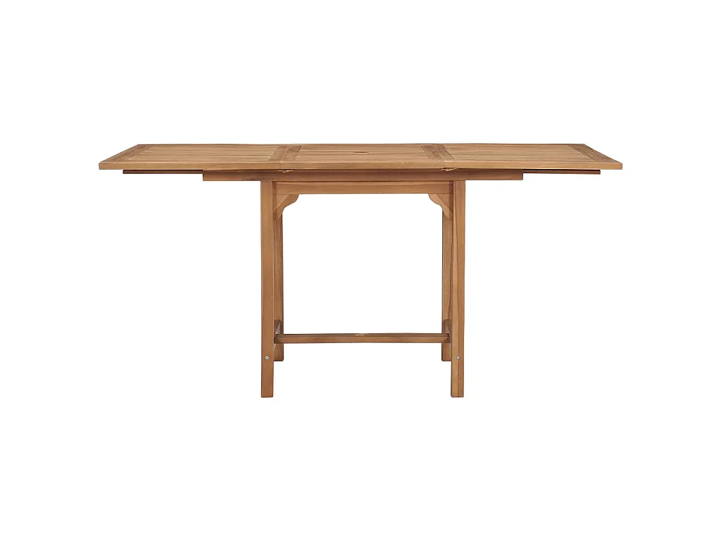 Tuintafel verlengbaar (110-160)x80x75 cm massief teakhout