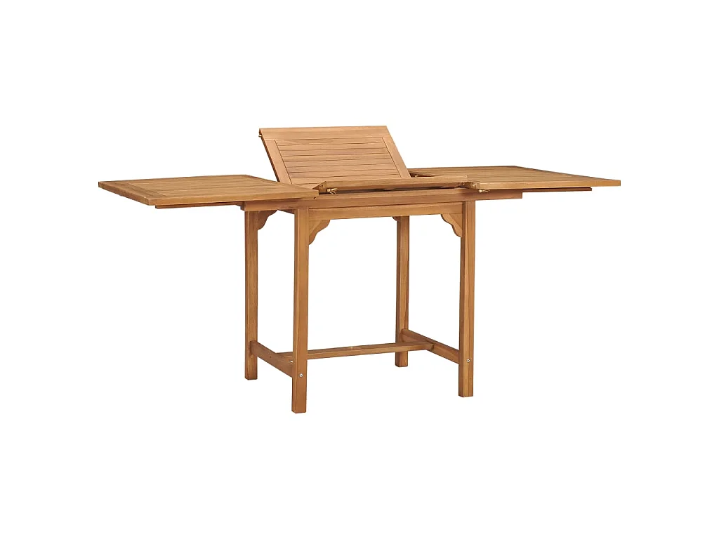Table extensible de jardin (110-160)x80x75 cm Teck solide