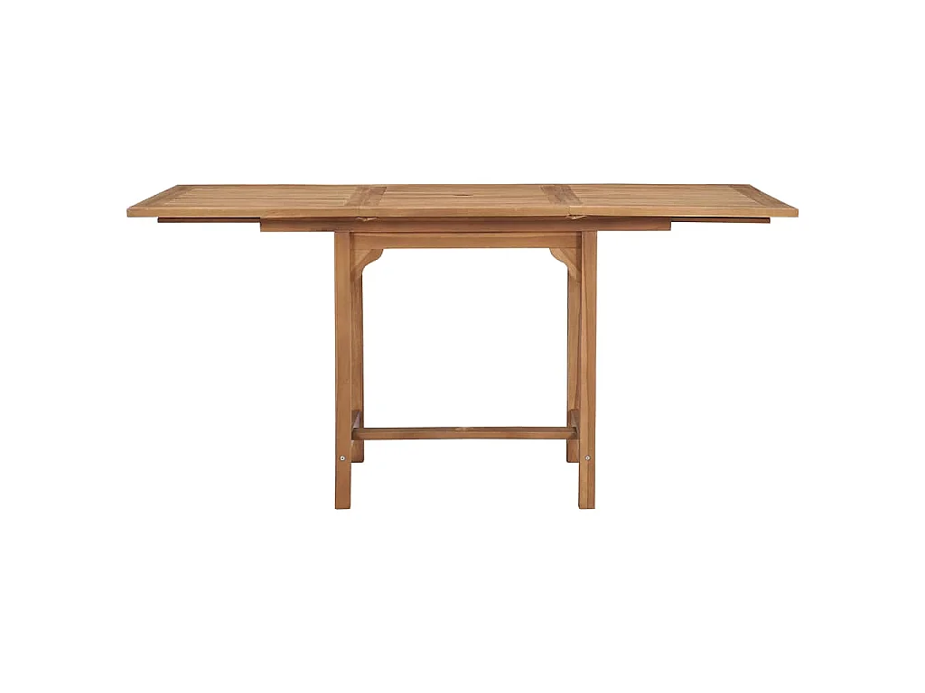 Table extensible de jardin (110-160)x80x75 cm Teck solide