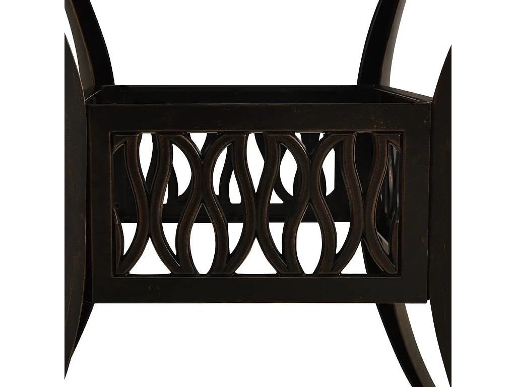 Tavolo da Giardino Bronzo 90x90x73 cm in Alluminio Pressofuso