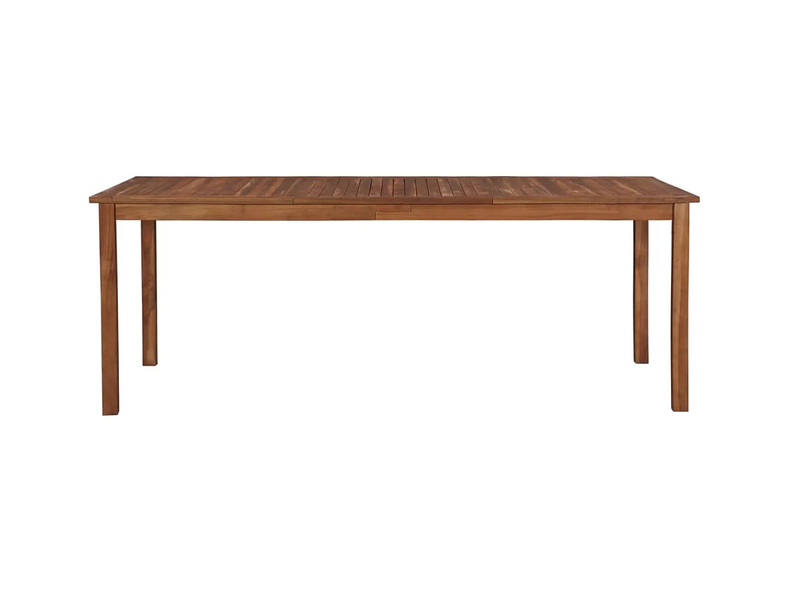 Mesa de jardín madera maciza de acacia 200x100x74 cm