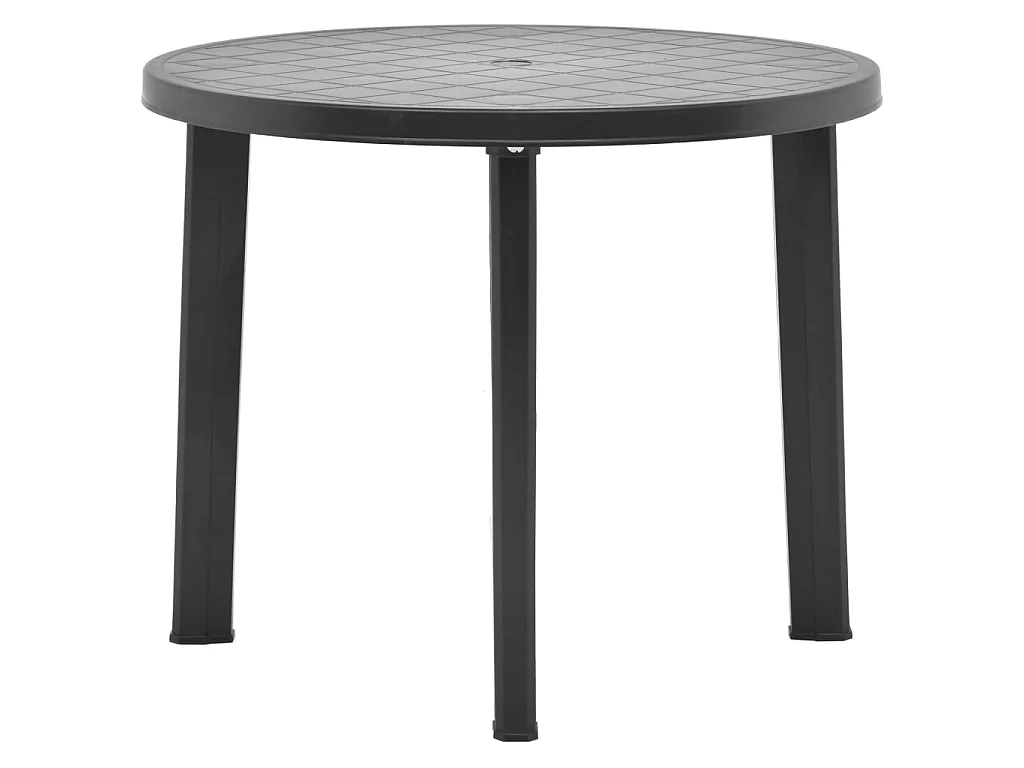 Gartentisch Anthrazit 89 cm Kunststoff