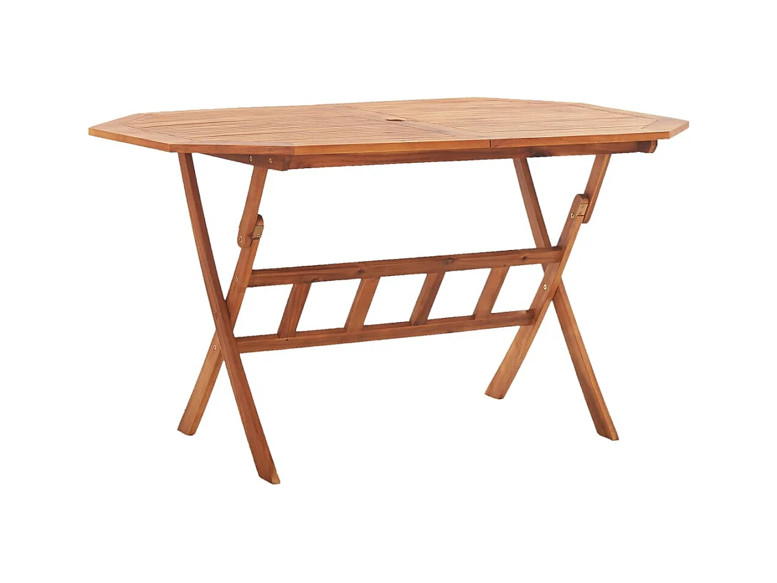 Table pliable de jardin 135 x 85 x 75 cm Bois d'acacia massif