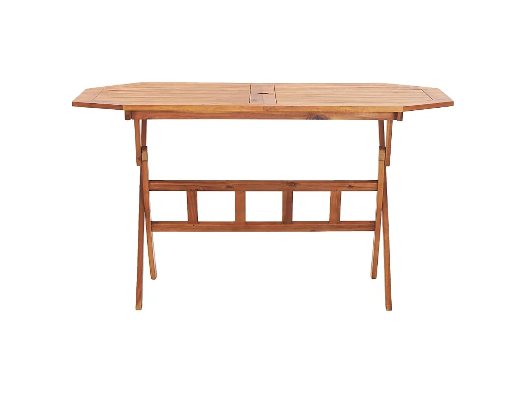 Tavolo da Giardino Pieghevole 135x85x75 cm Massello di Acacia